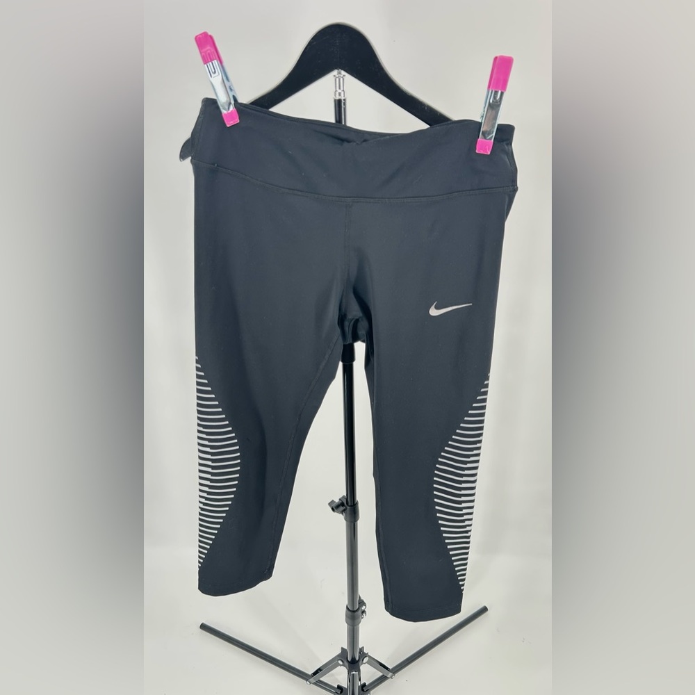 Nike Black Leggings with White Accents